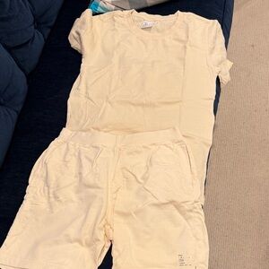 Onia Light Cream T-Shirt and shorts set